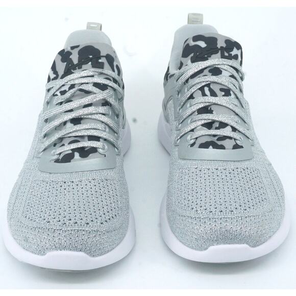 APL Techloom Tracer Knit Training Grey Low Top Sneaker SZ 37 $258 Womens Silver - Picture 5 of 11